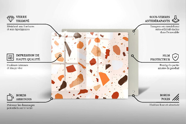 Üveg vágódeszka Dekoratív kőedény