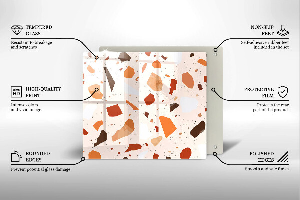 Üveg vágódeszka Dekoratív kőedény