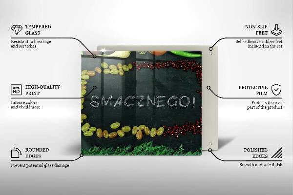 Üveg vágódeszka Felirat Jó étvágyat!