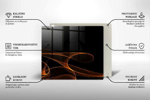 Üveg vágódeszka Absztrakt vonalak