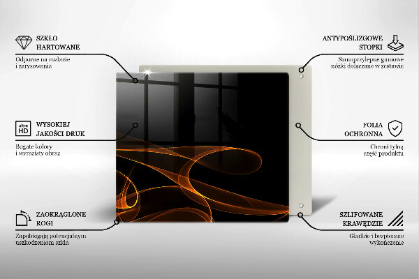 Üveg vágódeszka Absztrakt vonalak