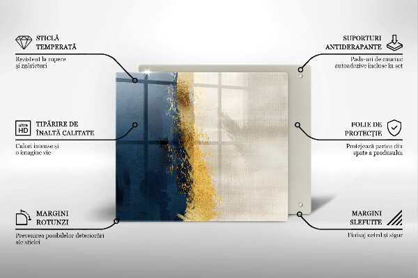 Üveg vágódeszka Arany absztrakció