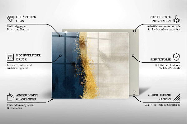 Üveg vágódeszka Arany absztrakció