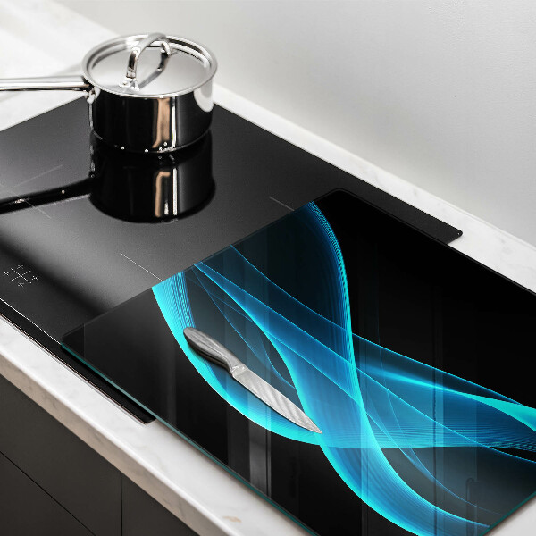 Üveg vágódeszka Kék absztrakció