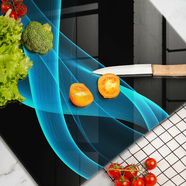 Üveg vágódeszka Kék absztrakció