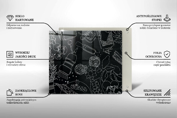 Üveg vágódeszka Konyhai kiegészítők