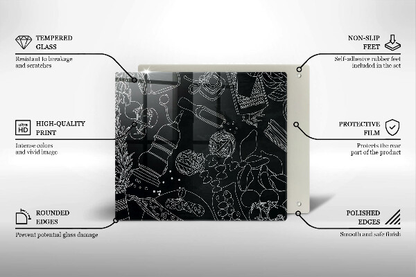 Üveg vágódeszka Konyhai kiegészítők