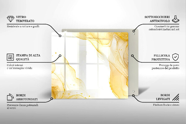 Üveg vágódeszka Arany absztrakció