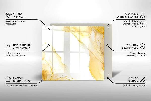 Üveg vágódeszka Arany absztrakció