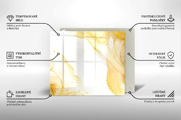 Üveg vágódeszka Arany absztrakció