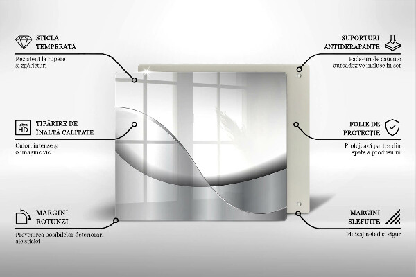 Üveg vágódeszka Absztrakt vonalak tervezése