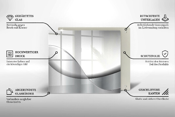 Üveg vágódeszka Absztrakt vonalak tervezése