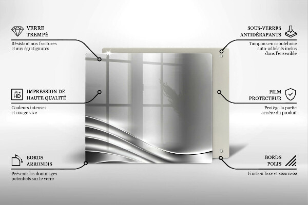 Üveg vágódeszka Fém szerkezet