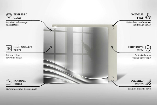 Üveg vágódeszka Fém szerkezet