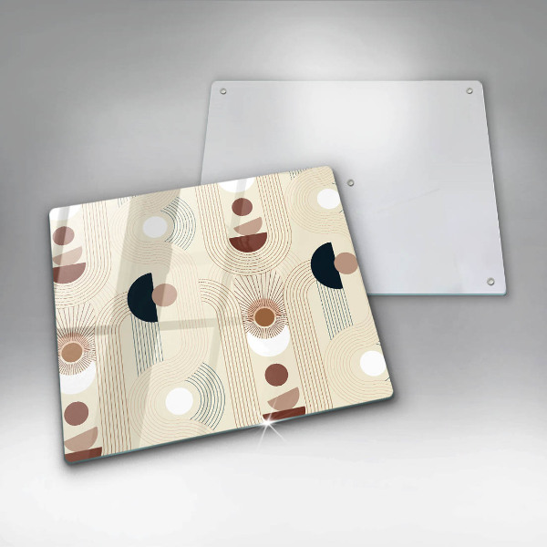 Üveg vágódeszka Boho geometriai formák