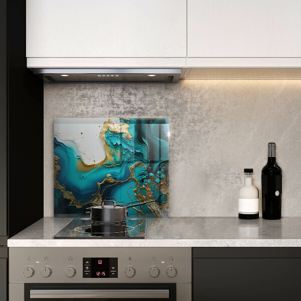 Üveg vágódeszka Türkiz absztrakció