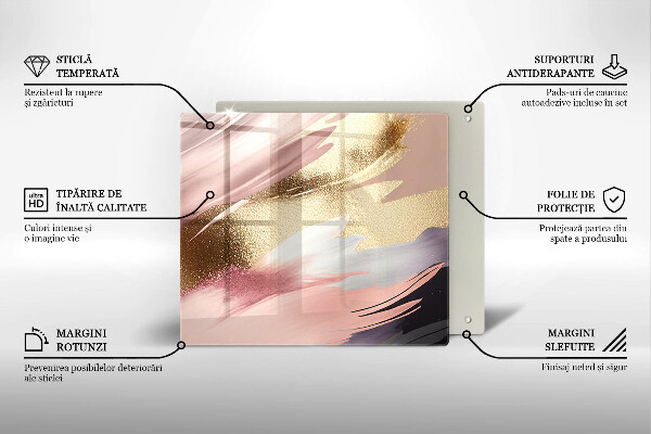 Üveg vágódeszka Pasztell foltok