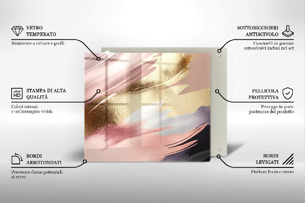 Üveg vágódeszka Pasztell foltok