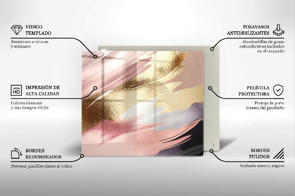 Üveg vágódeszka Pasztell foltok