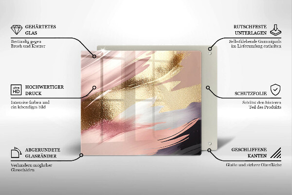 Üveg vágódeszka Pasztell foltok