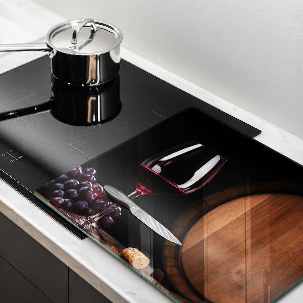 Üveg vágódeszka Hordós borospohár