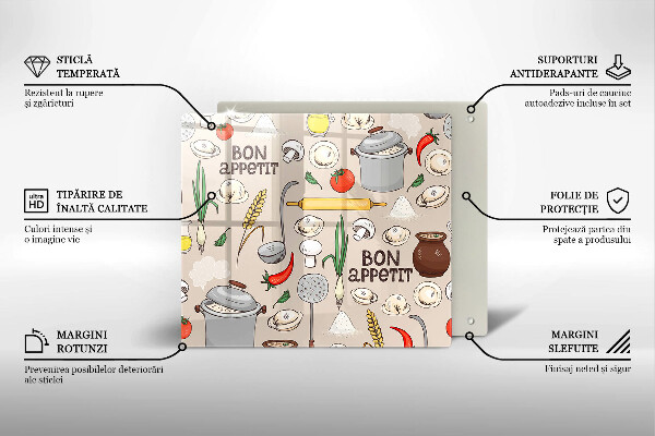 Üveg vágódeszka Konyha illusztráció