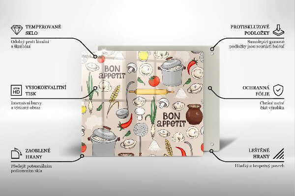 Üveg vágódeszka Konyha illusztráció