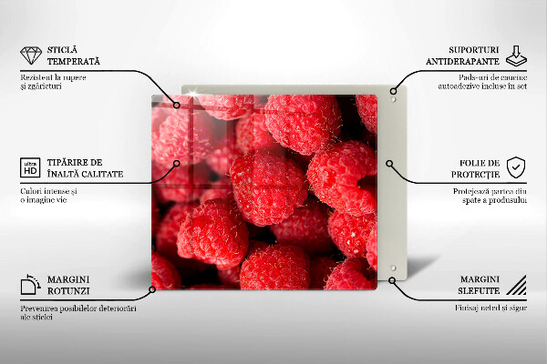 Üveg vágódeszka Málna gyümölcs