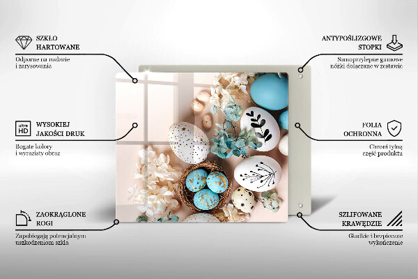 Üveg vágódeszka Húsvéti díszek