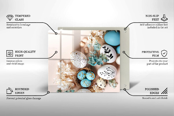 Üveg vágódeszka Húsvéti díszek