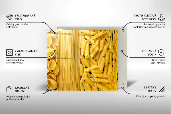 Üveg vágódeszka Tészta