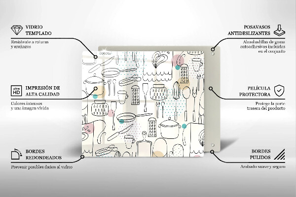 Üveg vágódeszka Konyhai kiegészítők