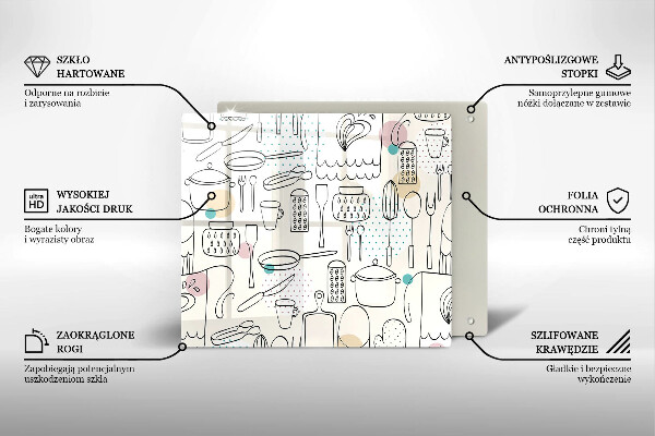 Üveg vágódeszka Konyhai kiegészítők