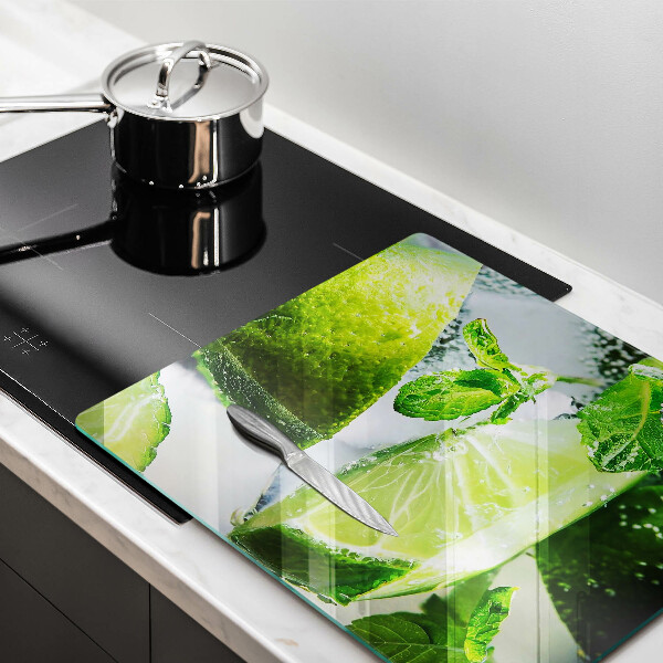 Üveg vágódeszka Víz mésszel és jéggel