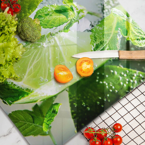 Üveg vágódeszka Víz mésszel és jéggel