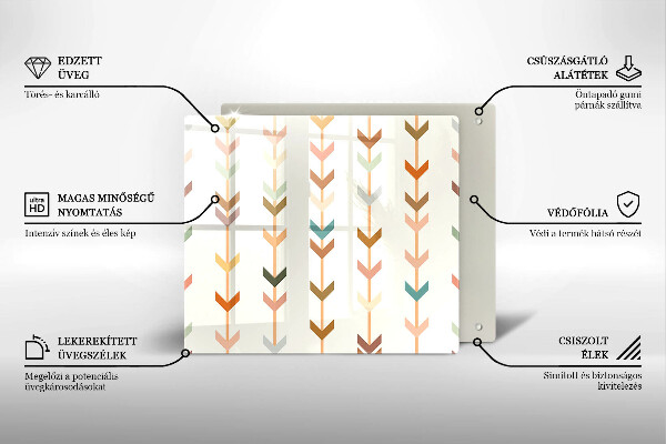 Üveg vágódeszka Geometriai elemek
