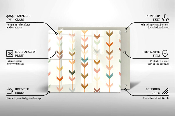 Üveg vágódeszka Geometriai elemek