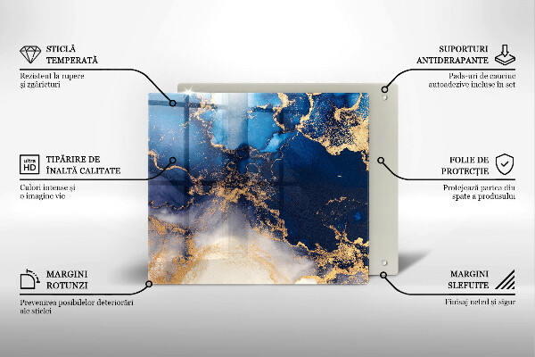 Üveg vágódeszka Márvány absztrakció