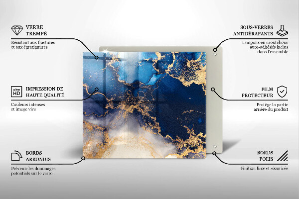 Üveg vágódeszka Márvány absztrakció