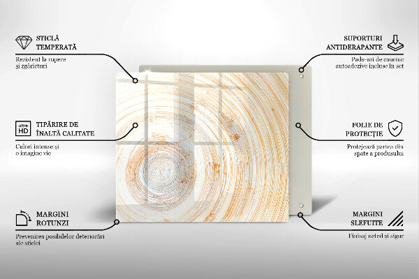 Üveg vágódeszka Fa textúra