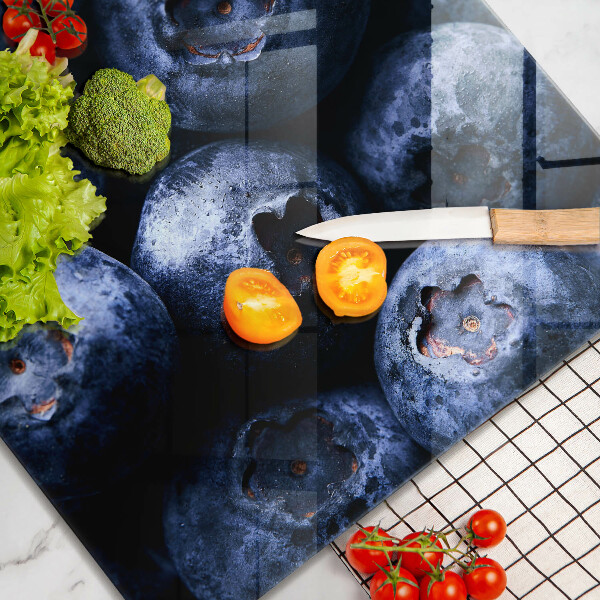 Üveg vágódeszka Közelkép a bogyók