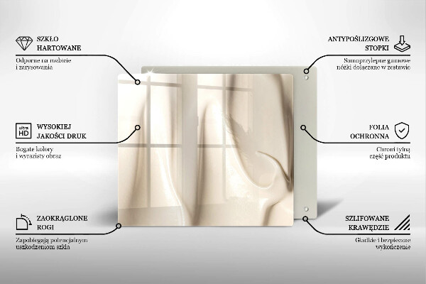 Üveg vágódeszka Krémes fagylalt