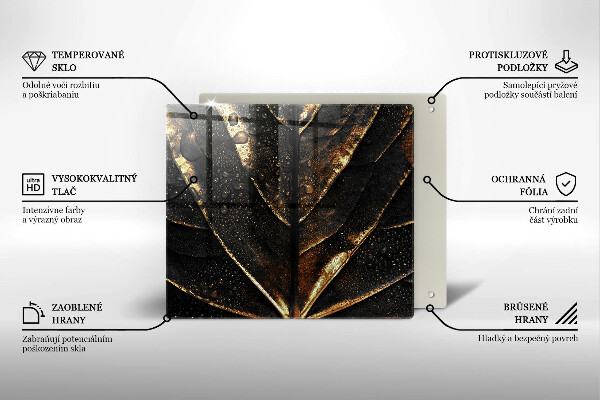 Üveg vágódeszka Aranylemez