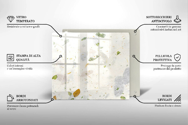 Üveg vágódeszka Lehulló levelek