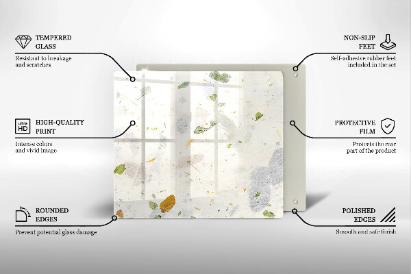 Üveg vágódeszka Lehulló levelek