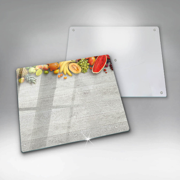 Üveg vágódeszka Gyümölcsök a deszkán