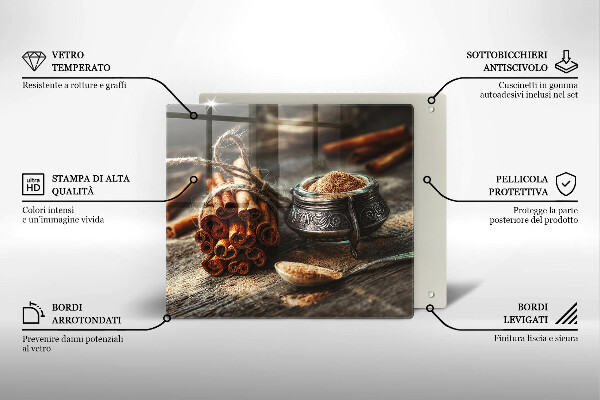 Üveg vágódeszka Vanília hüvely