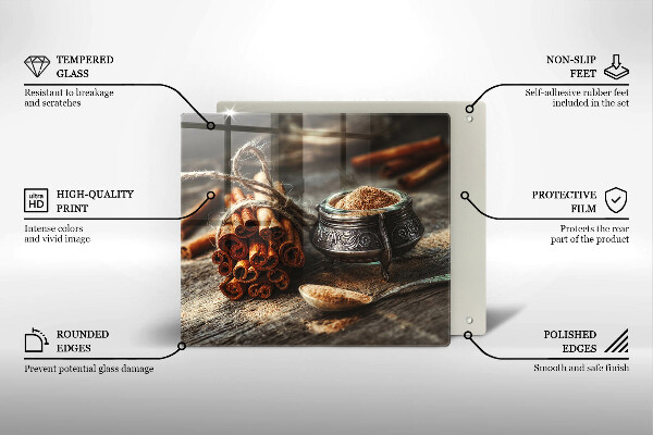 Üveg vágódeszka Vanília hüvely