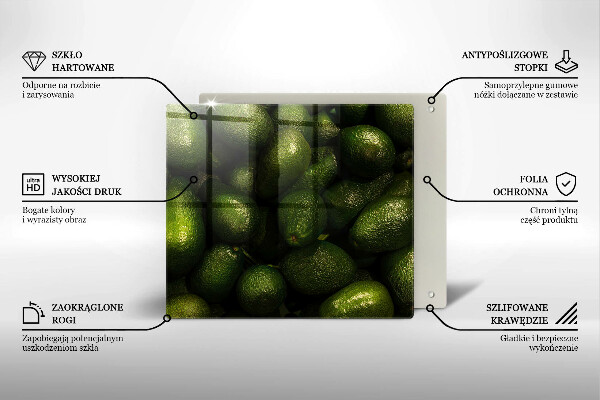 Üveg vágódeszka Avokádó gyümölcs