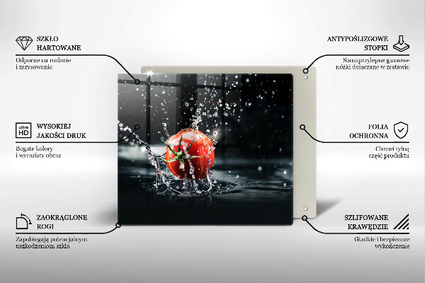 Üveg vágódeszka Paradicsom vízben